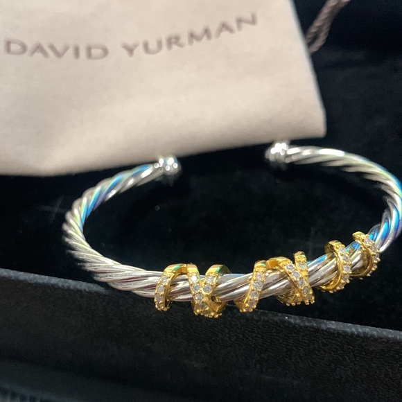 David Yurman Silver and Gold Bracelet - Picture 1 of 6